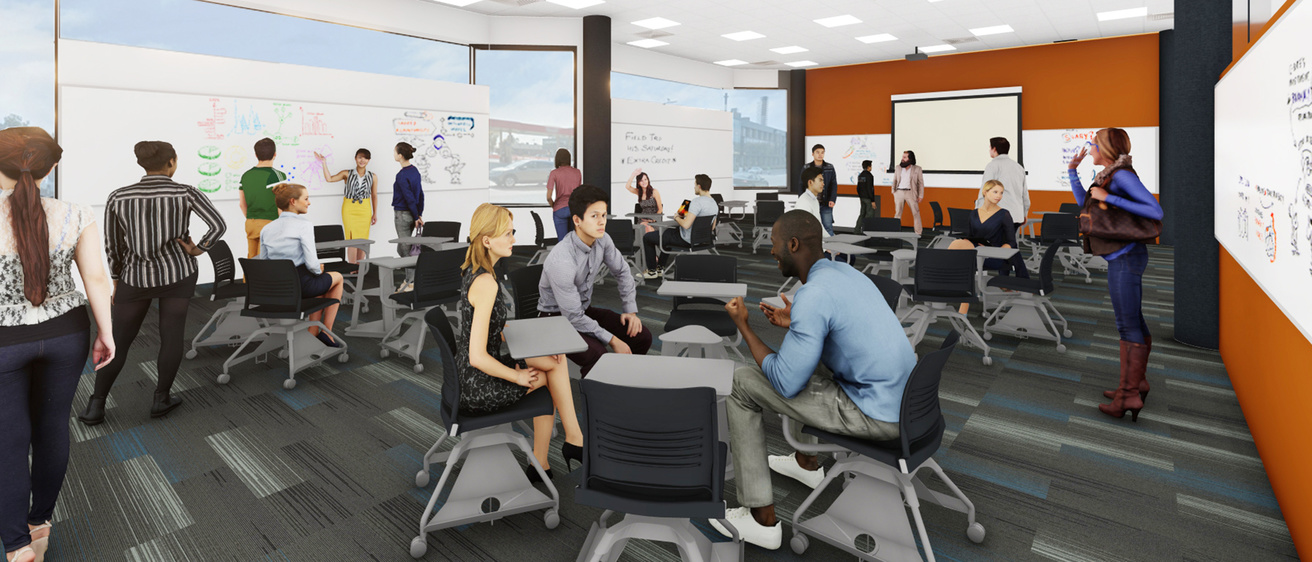 Rendering of a future class/meeting room