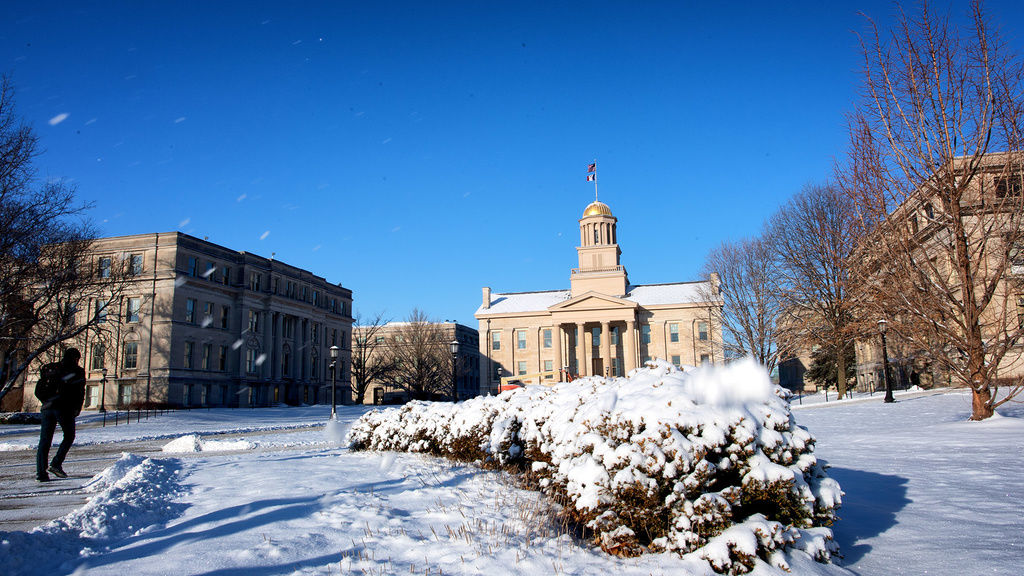 University of Iowa campus in the winter
