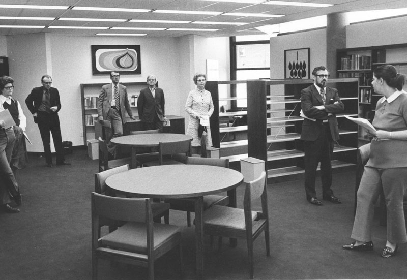 Grand opening of the library in 1973.