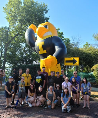 UI REACH students at the president's block party.