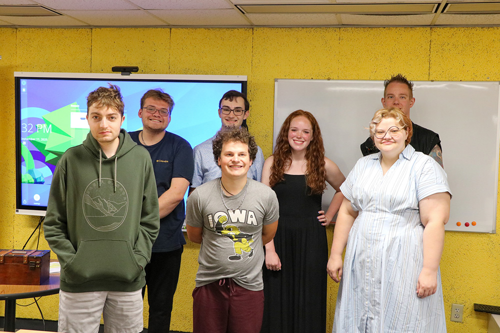 The newly elected student council members stand together.