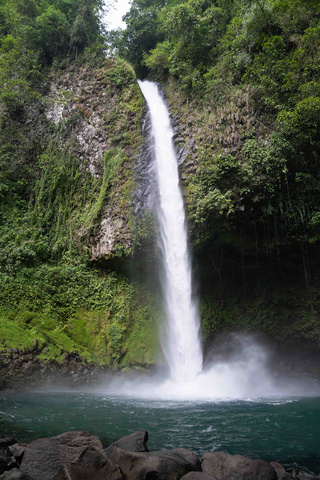 One of Costa Rica's numerous beautiful waterfalls.