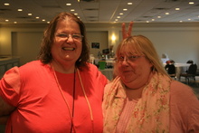Stacy Ervin (right) poses with her mother