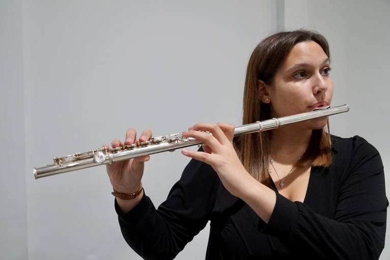 Not only can Williams play the flute, but she also plays many other instruments. Photo by Grace Basler.