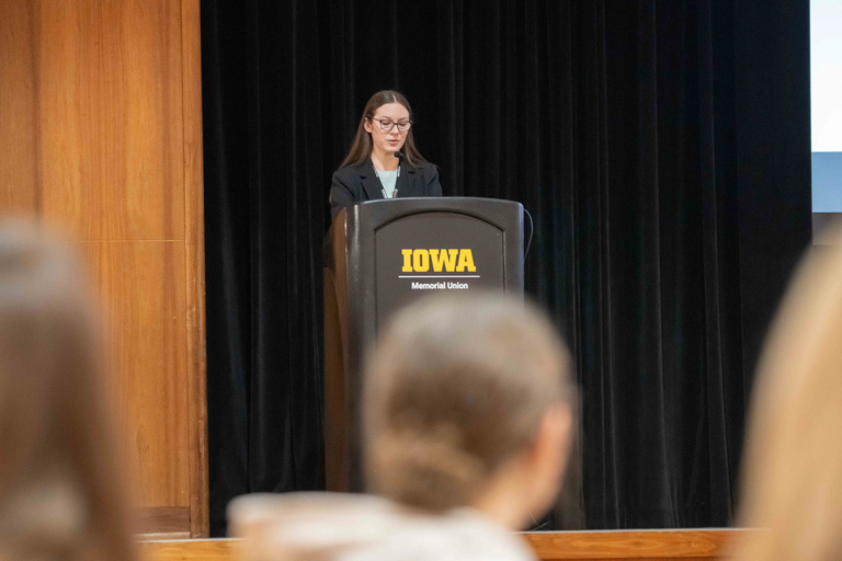 President of Educators Rising Iowa Ella Krupp at the 2026 Educators Rising State Conference & Competition