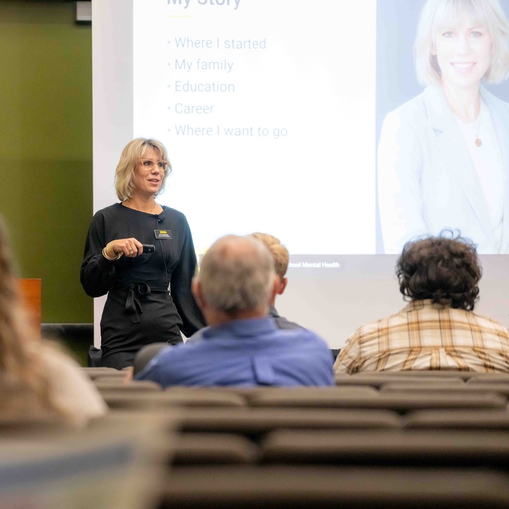 Professor gives presentation at conference 