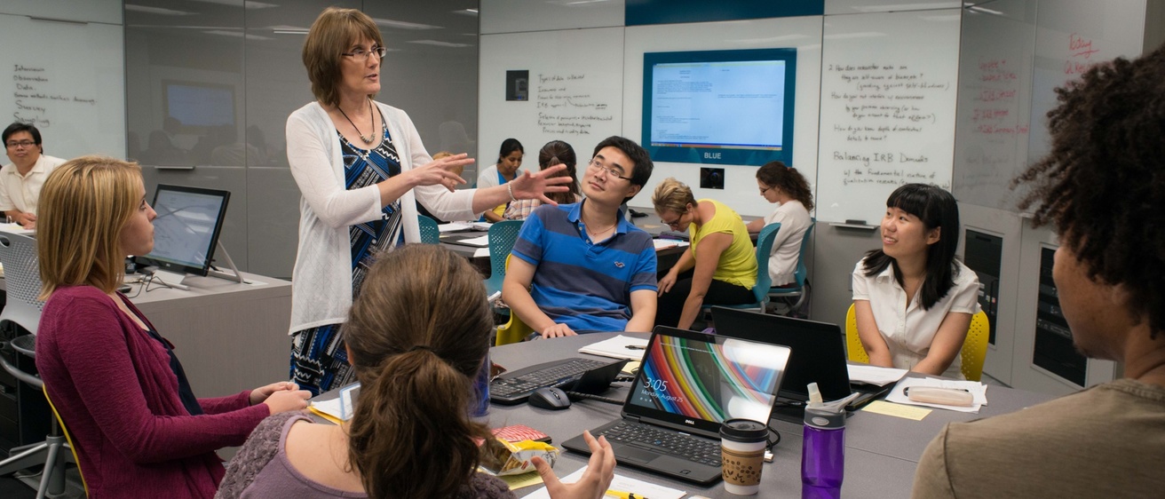 Kathy Schuh and teaching in this classroom