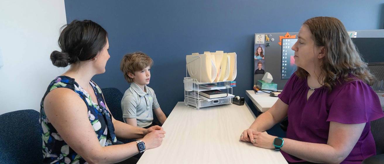 Elementary student receives counseling 