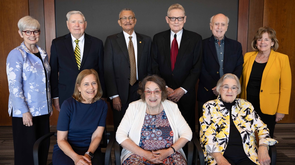 A group photo of honorees for the Eight Over 80 award