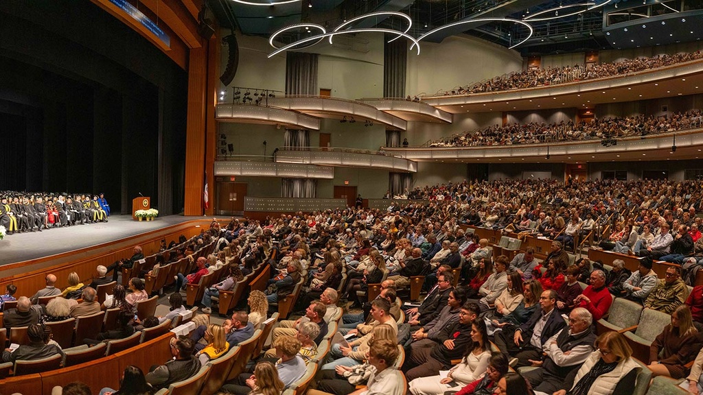 undergraduate commencement ceremony at Hancher Auditorium 