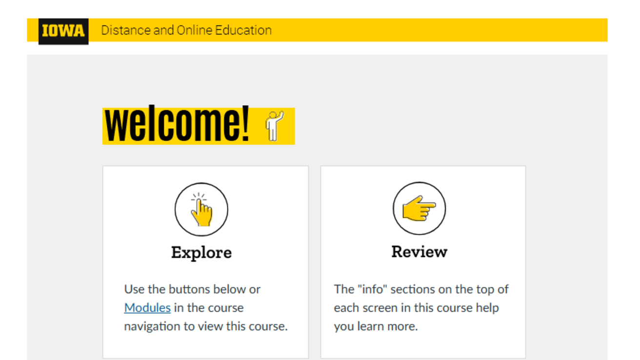 Student online course sample site